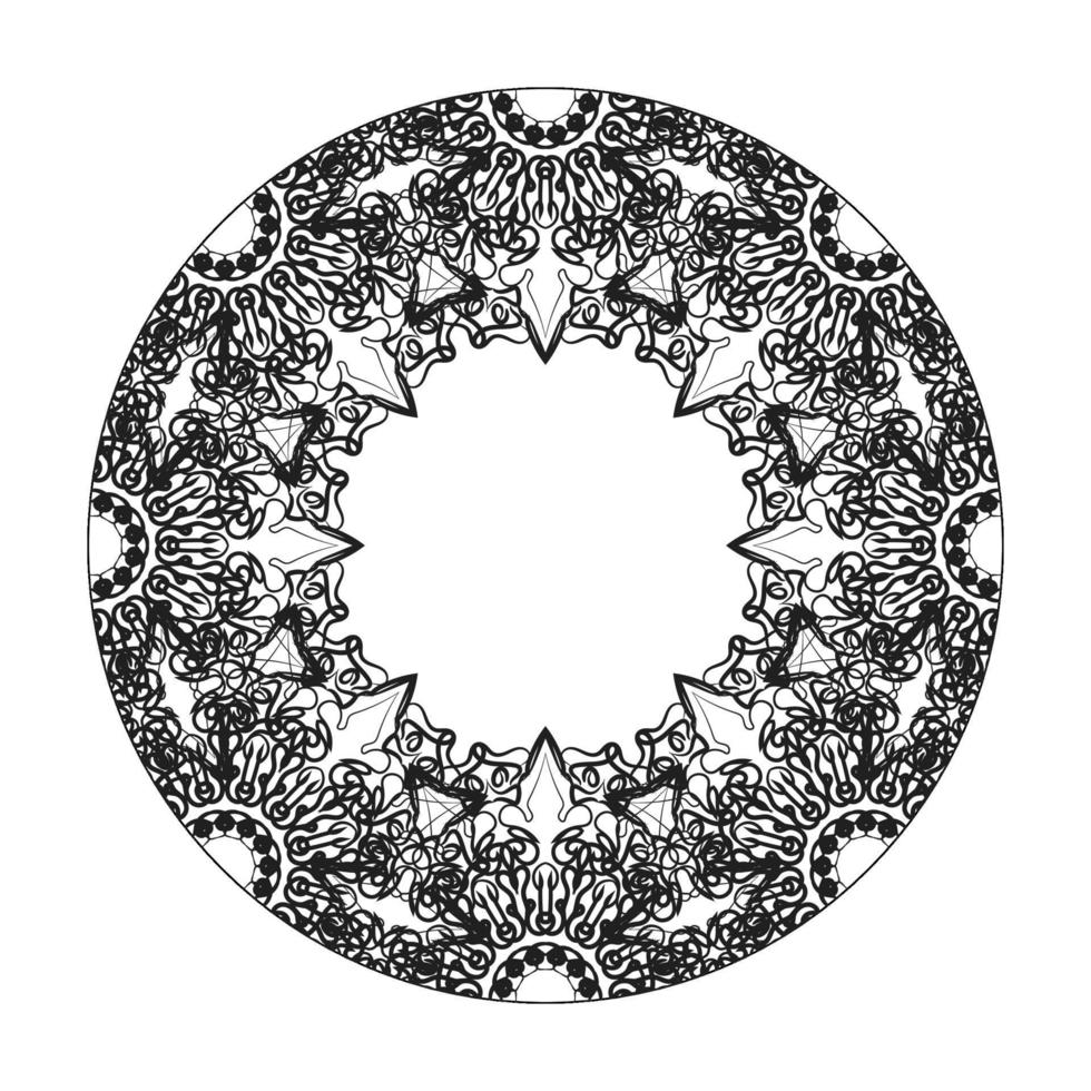 Hand drawn mandala. decoration in ethnic oriental  doodle ornament. vector