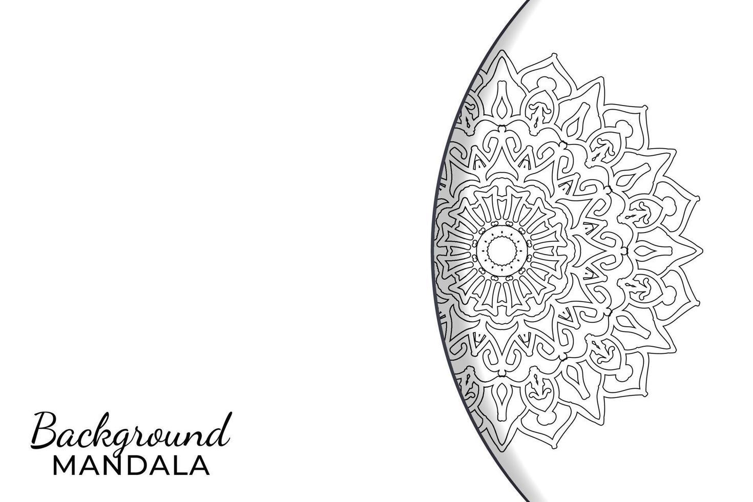 hand drawn indian ornament mandala on background style. vector