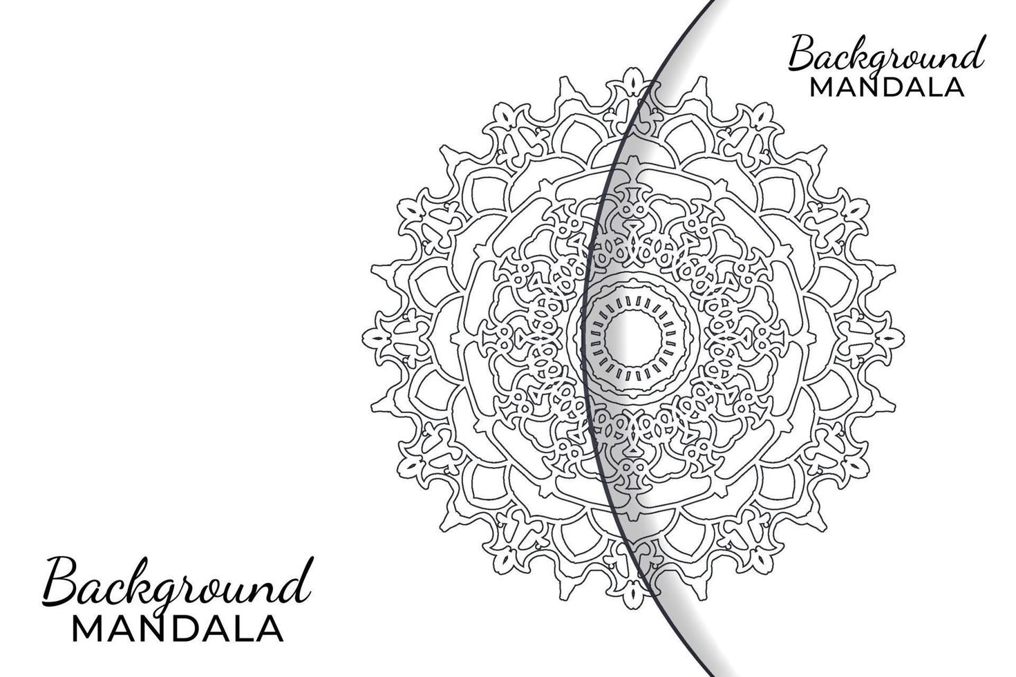 hand drawn indian ornament mandala on background style. vector