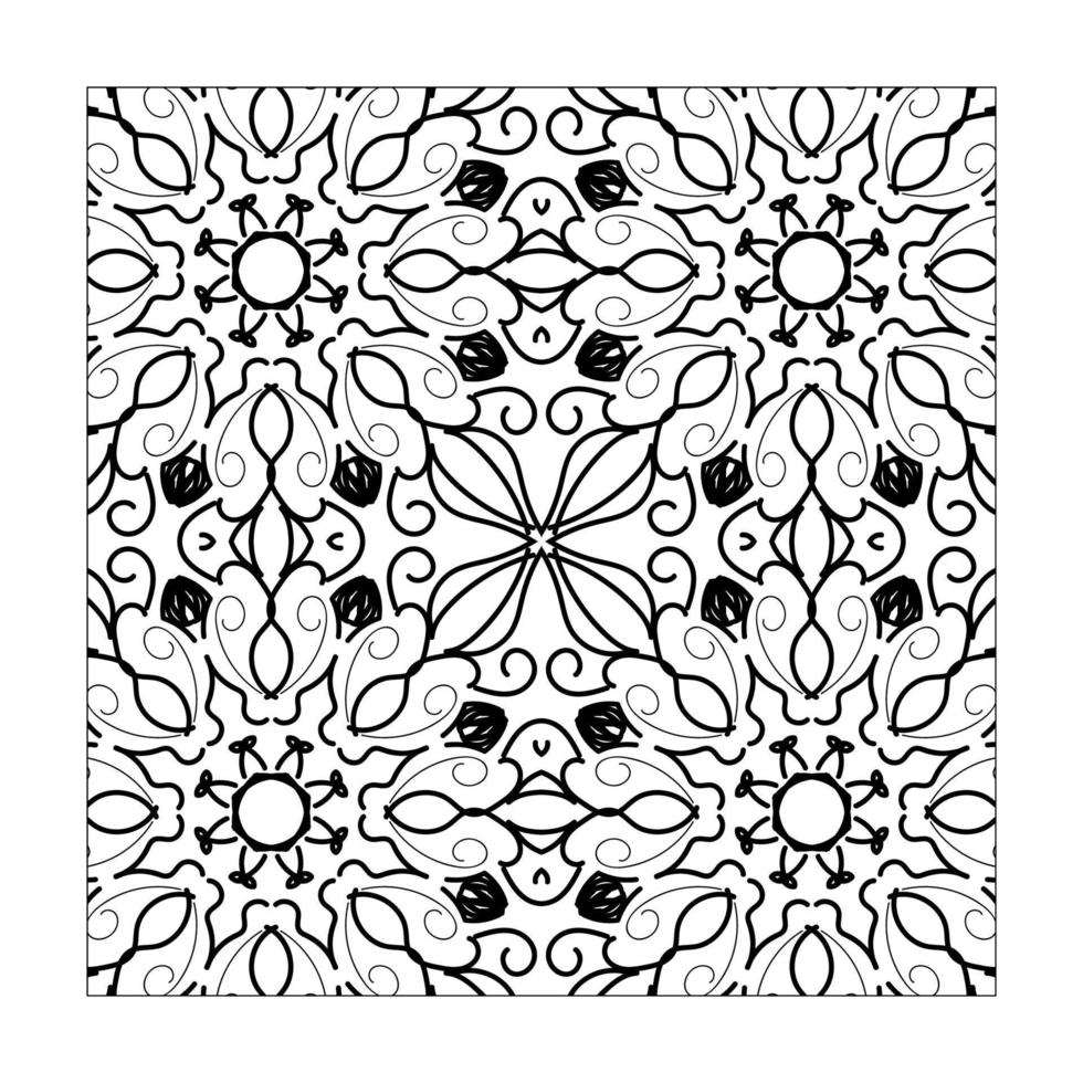 mandala de patrones sin fisuras adorno floral. vector