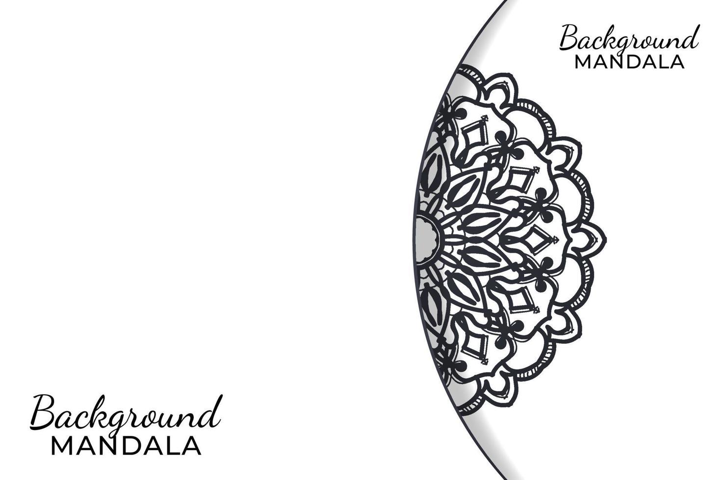 hand drawn indian ornament mandala on background style. vector