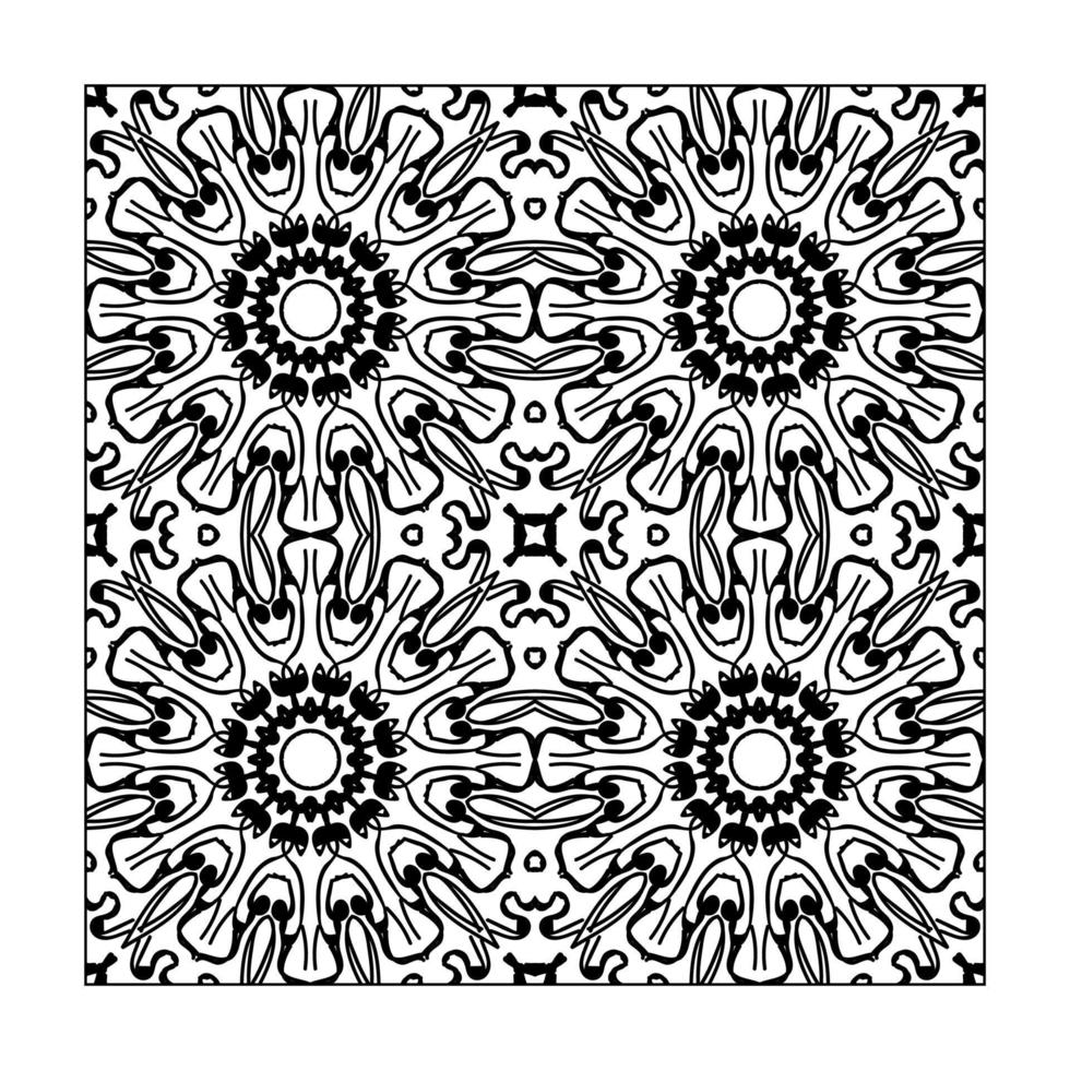 Seamless pattern floral ornament vector