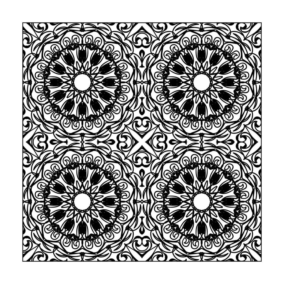 Seamless pattern floral ornament vector