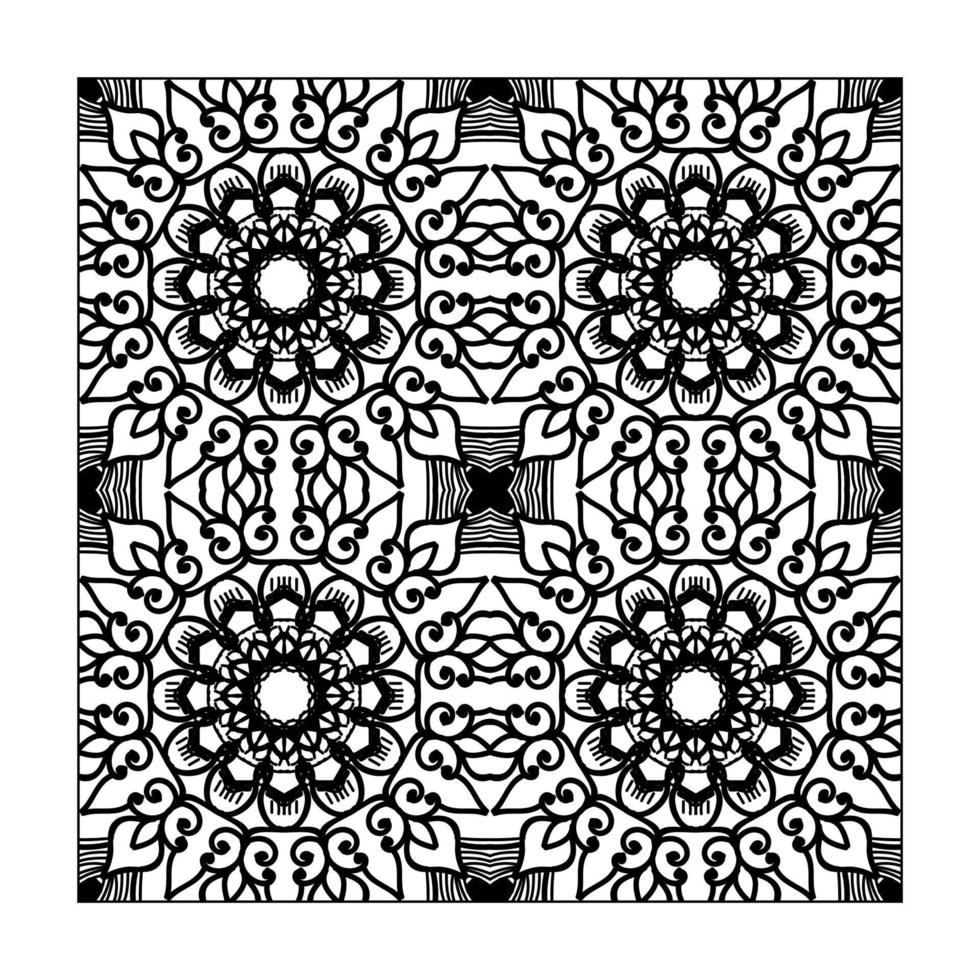 Seamless pattern floral ornament vector