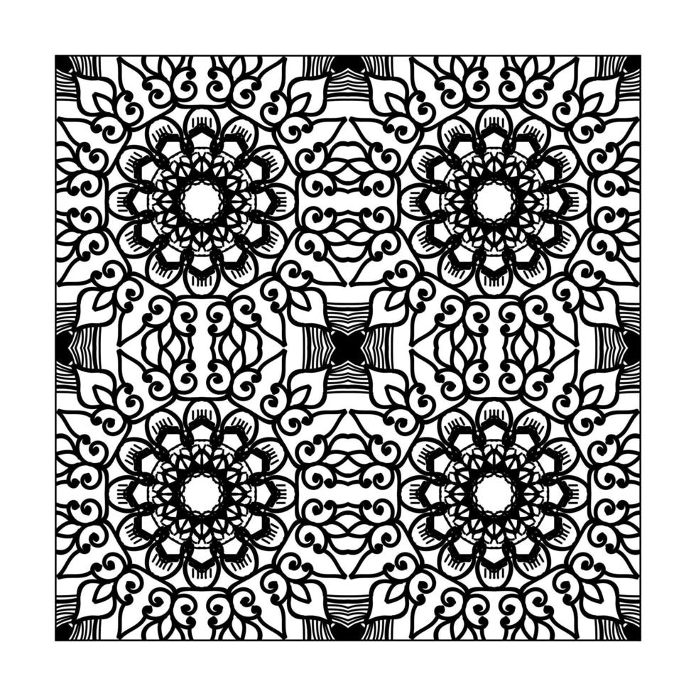 Seamless pattern floral ornament vector