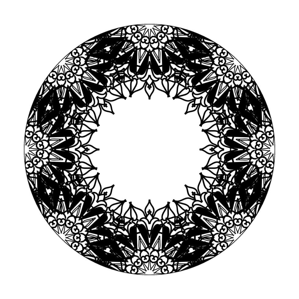 elementos de decoración de arte de mandala de patrón circular. vector