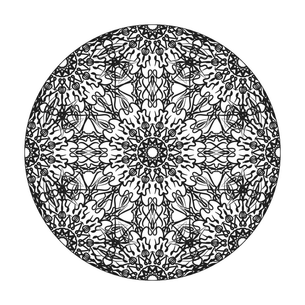 Hand drawn mandala. decoration in ethnic oriental  doodle ornament. vector