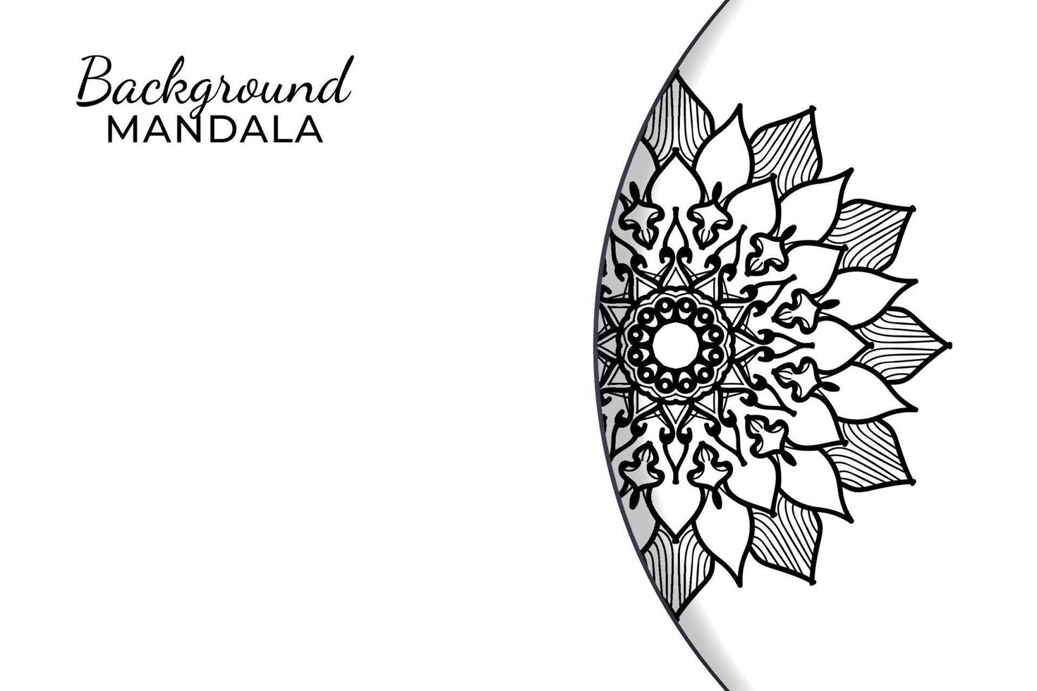 hand drawn indian ornament mandala on background style. vector