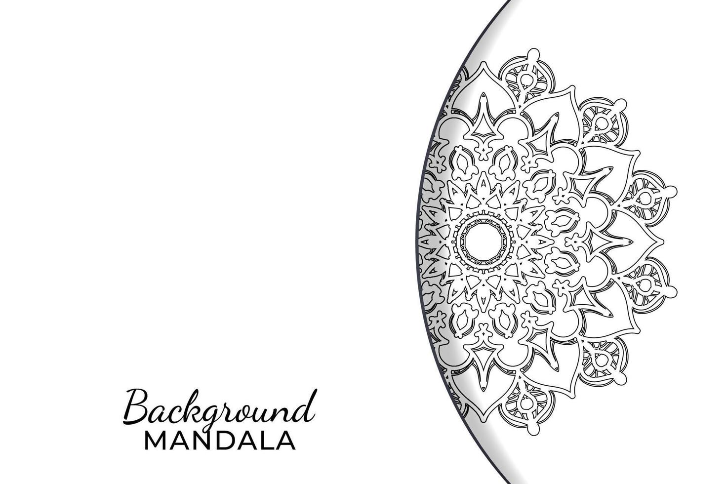 hand drawn indian ornament mandala on background style. vector