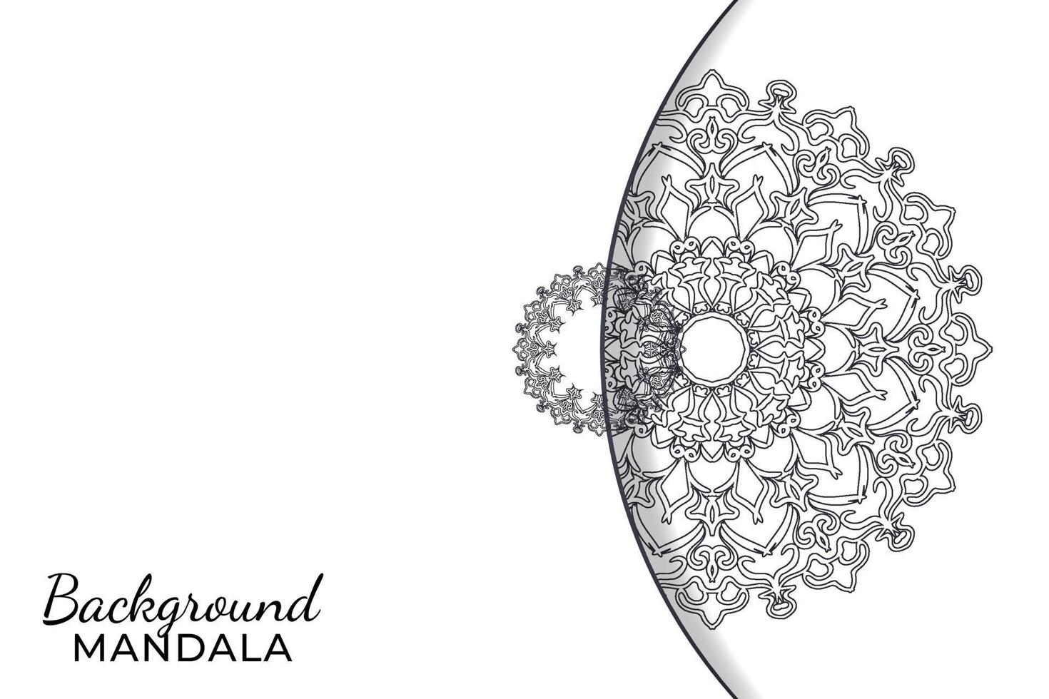 hand drawn indian ornament mandala on background style. vector