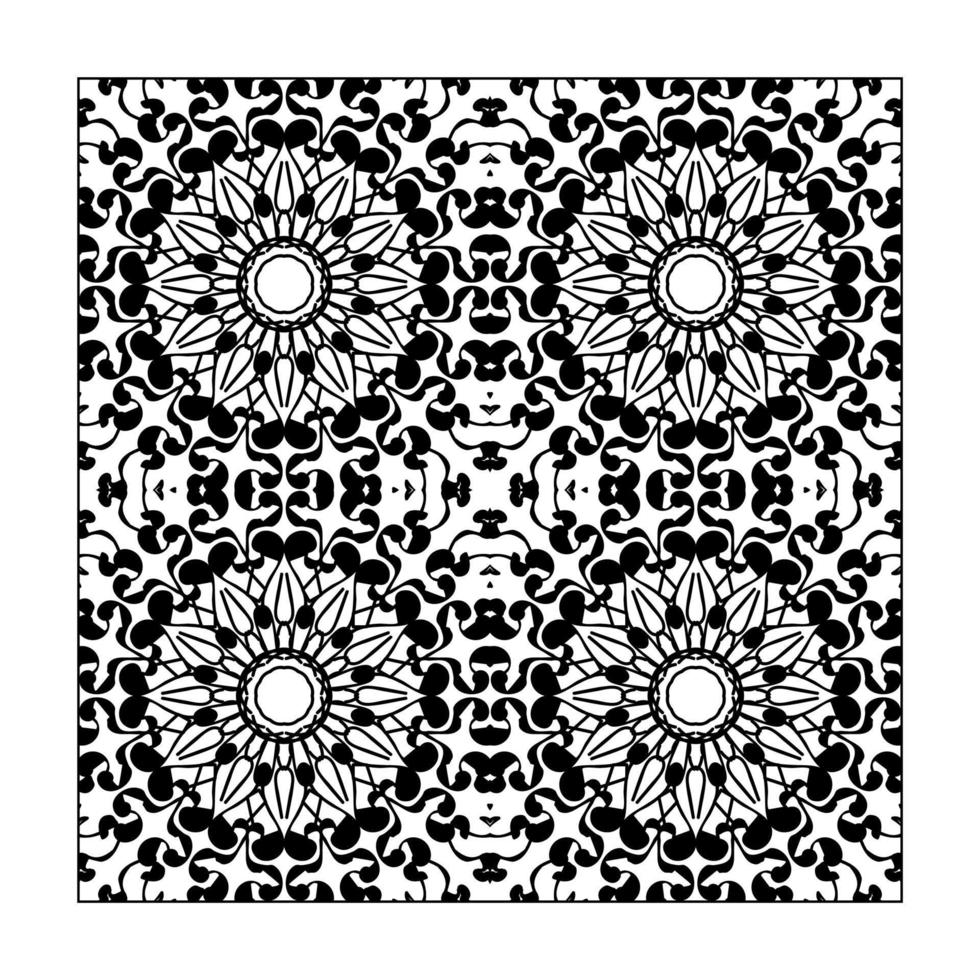 Seamless pattern floral ornament vector