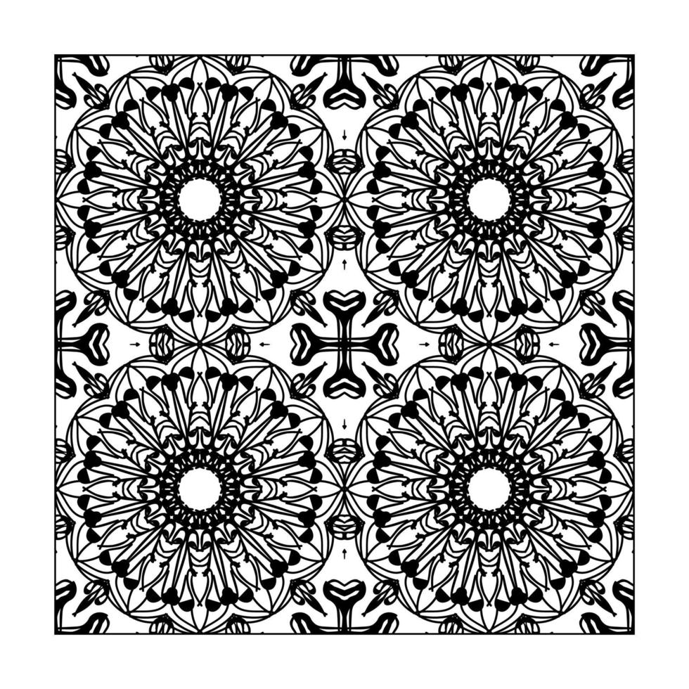 Seamless pattern floral ornament vector