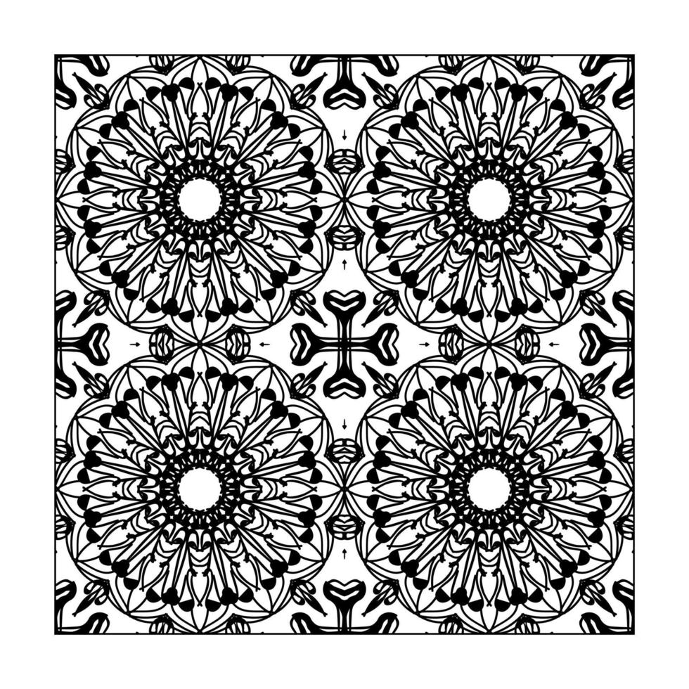 Seamless pattern floral ornament vector