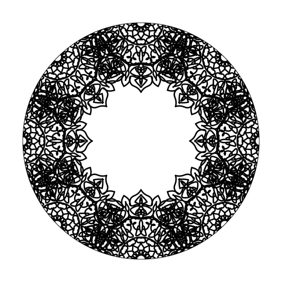 Circular pattern mandala art decoration elements. vector