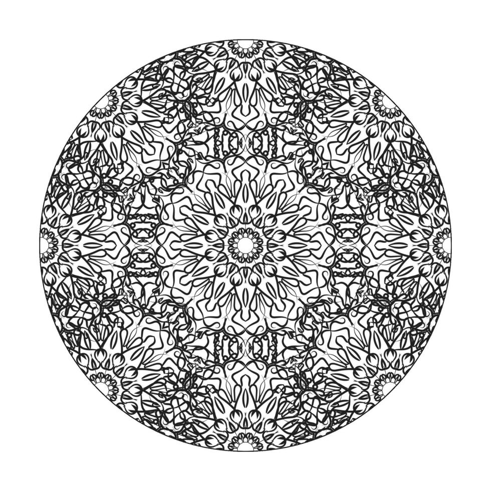 Hand drawn mandala. decoration in ethnic oriental  doodle ornament. vector