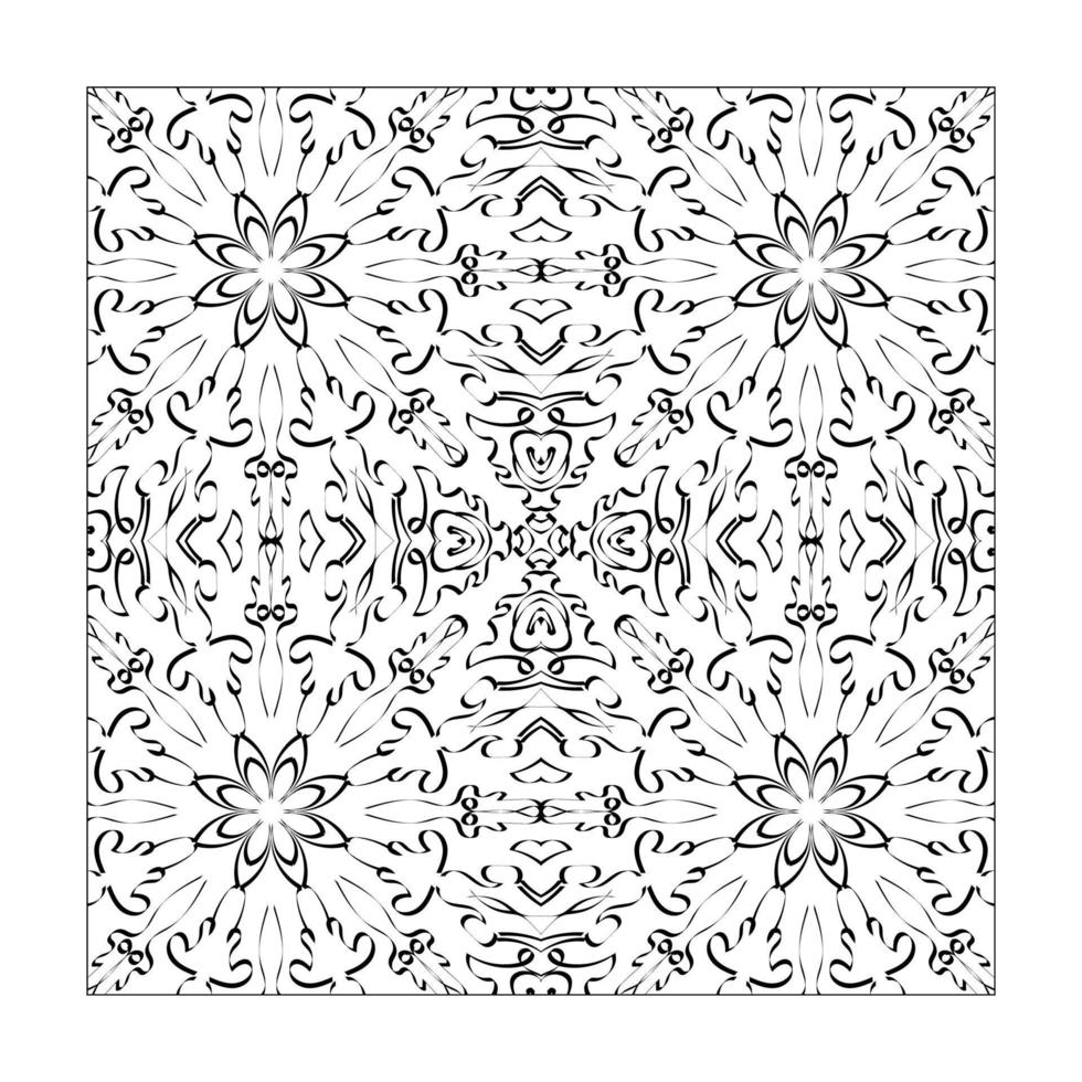 Mandala seamless pattern floral ornament vector