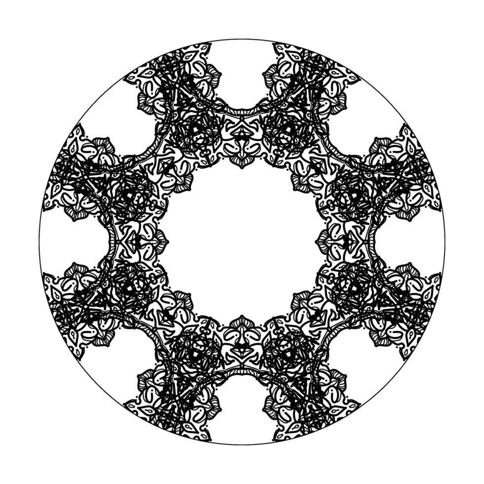 Circular pattern mandala art decoration elements. vector