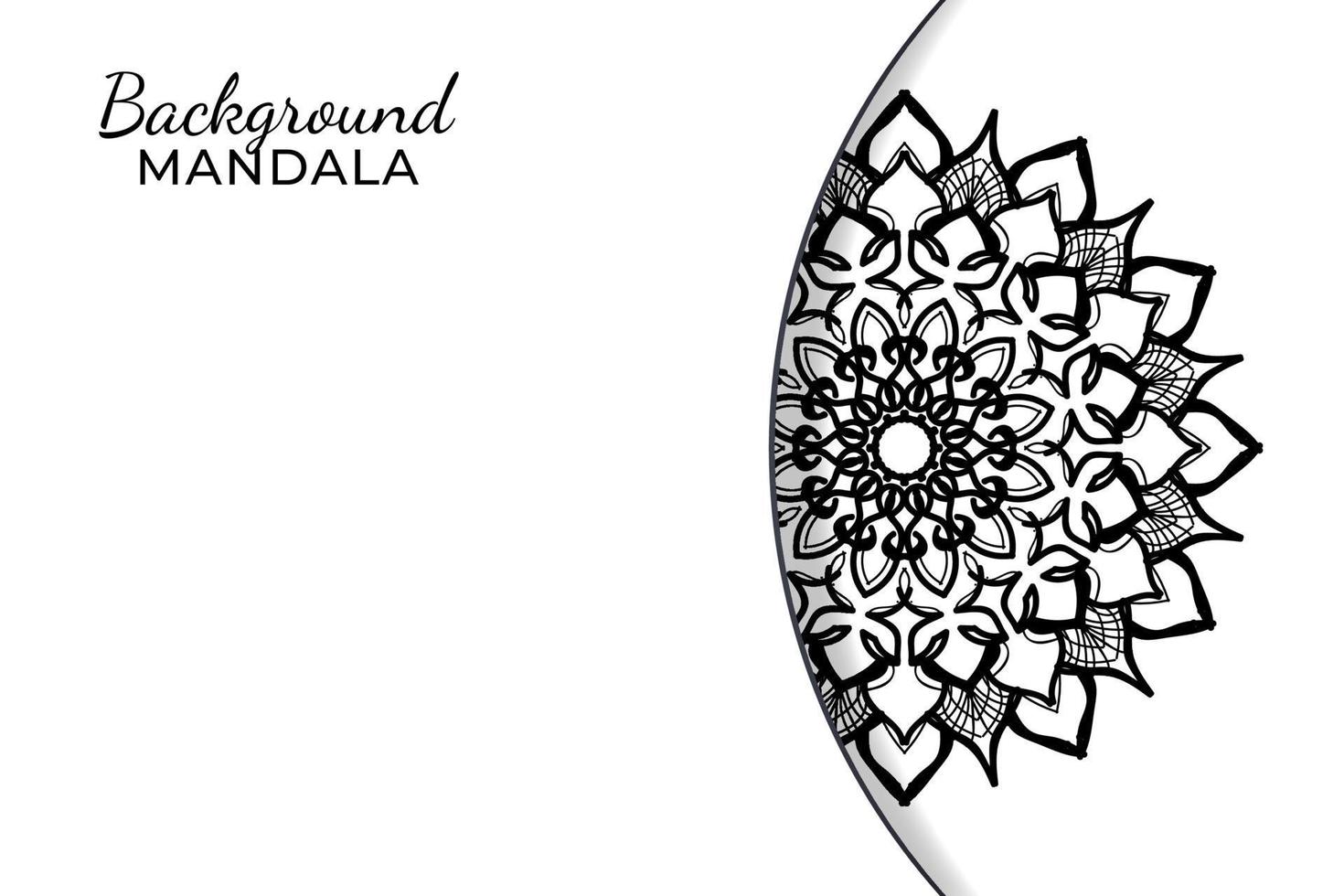 hand drawn indian ornament mandala on background style. vector