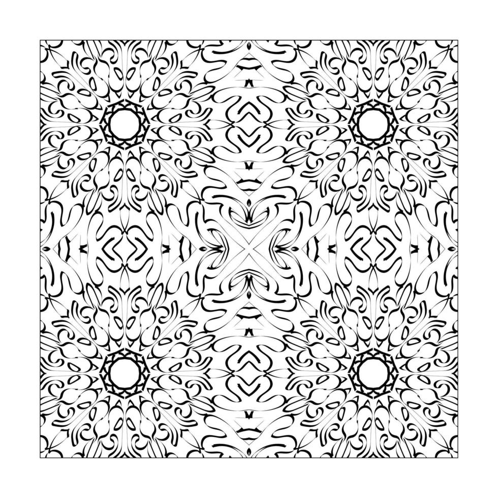 mandala de patrones sin fisuras adorno floral vector
