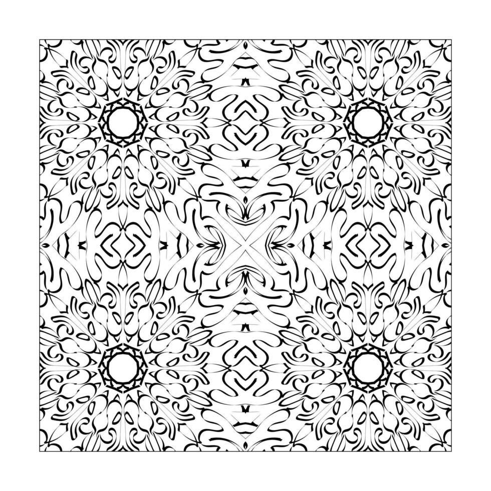 mandala de patrones sin fisuras adorno floral vector