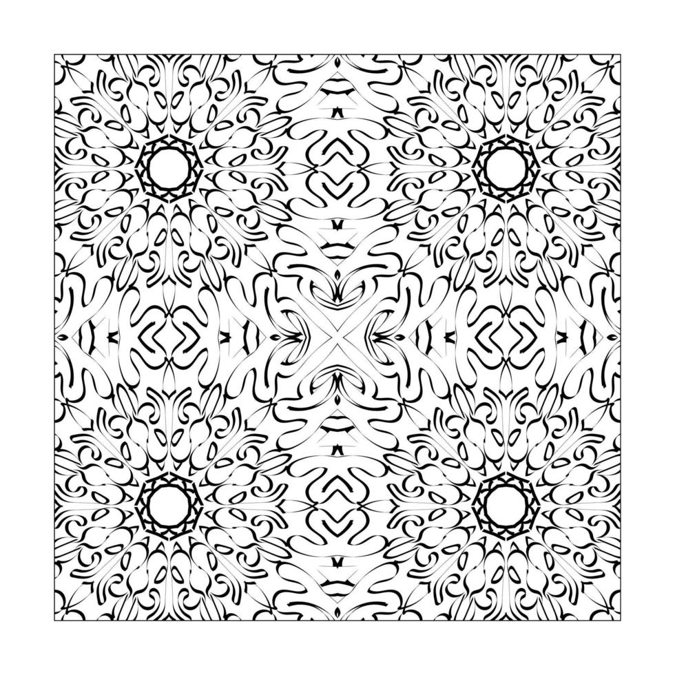 Mandala seamless pattern floral ornament vector