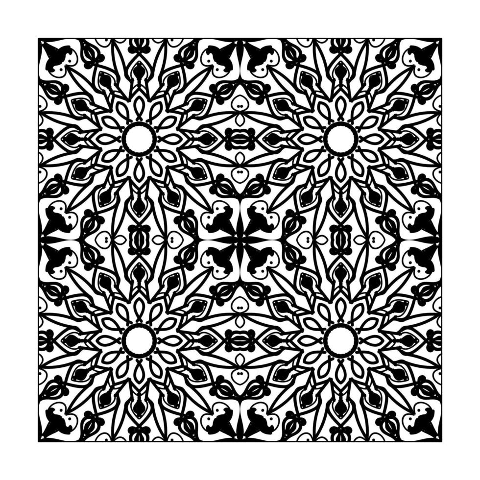 Seamless pattern floral ornament vector
