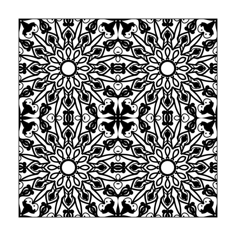 Seamless pattern floral ornament vector