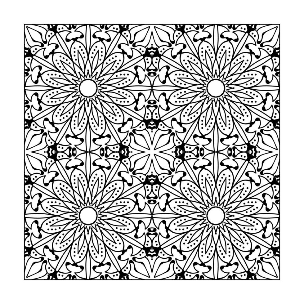 Seamless pattern floral ornament vector