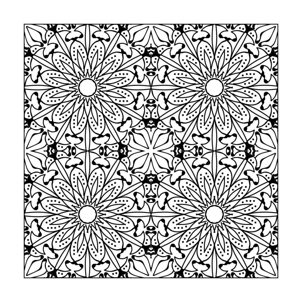 Seamless pattern floral ornament vector