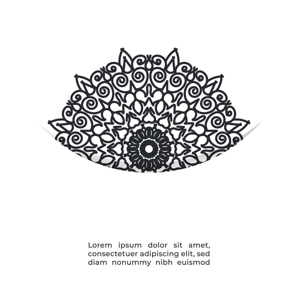 hand drawn indian ornament mandala on background style. vector