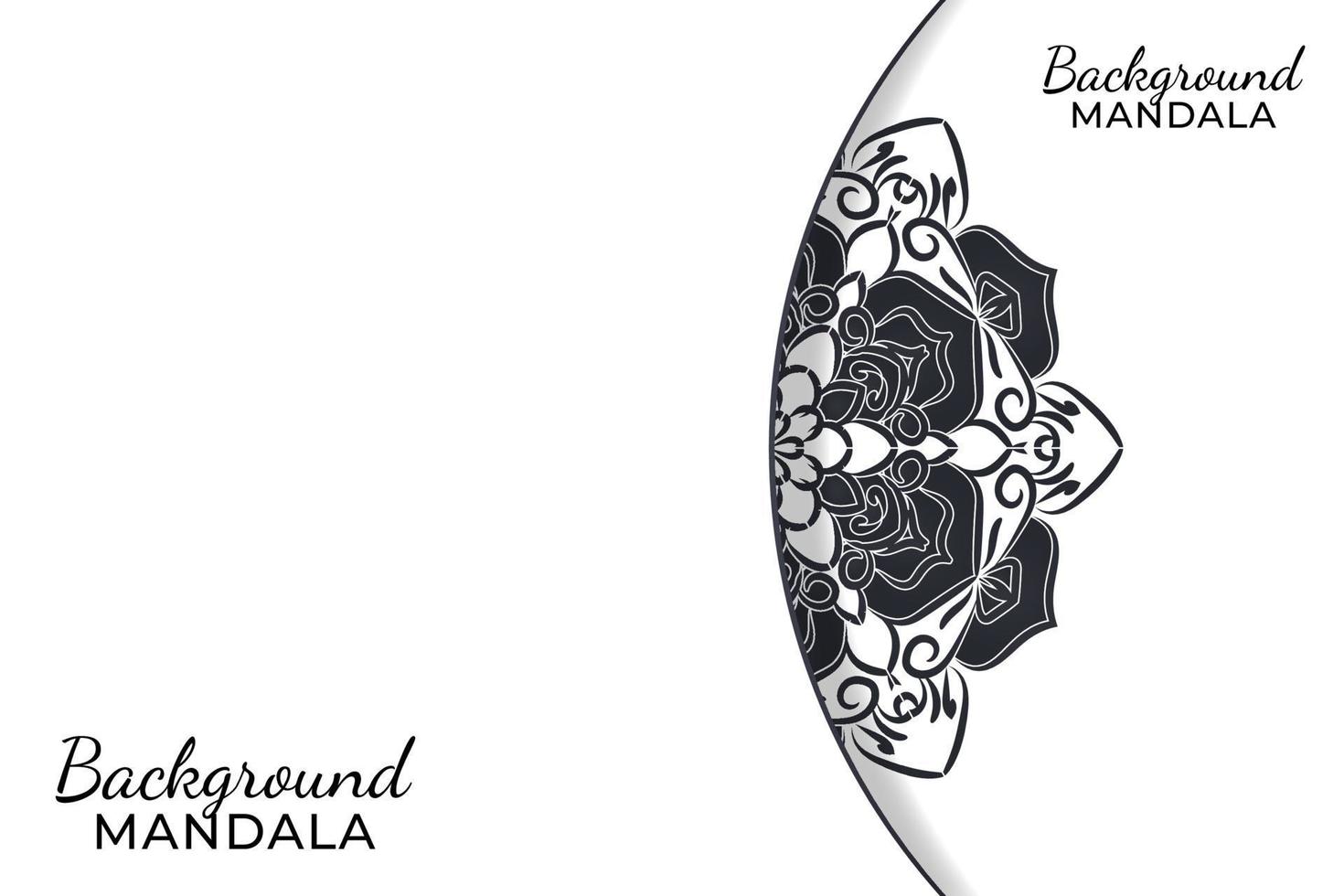 hand drawn indian ornament mandala on background style. vector