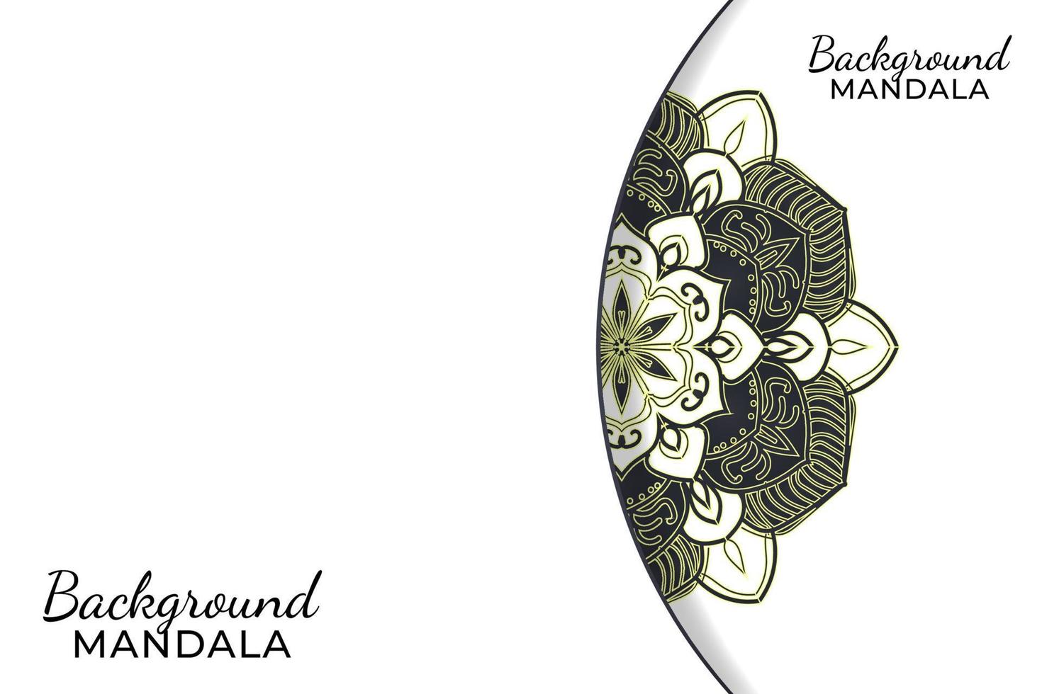 hand drawn indian ornament mandala on background style. vector