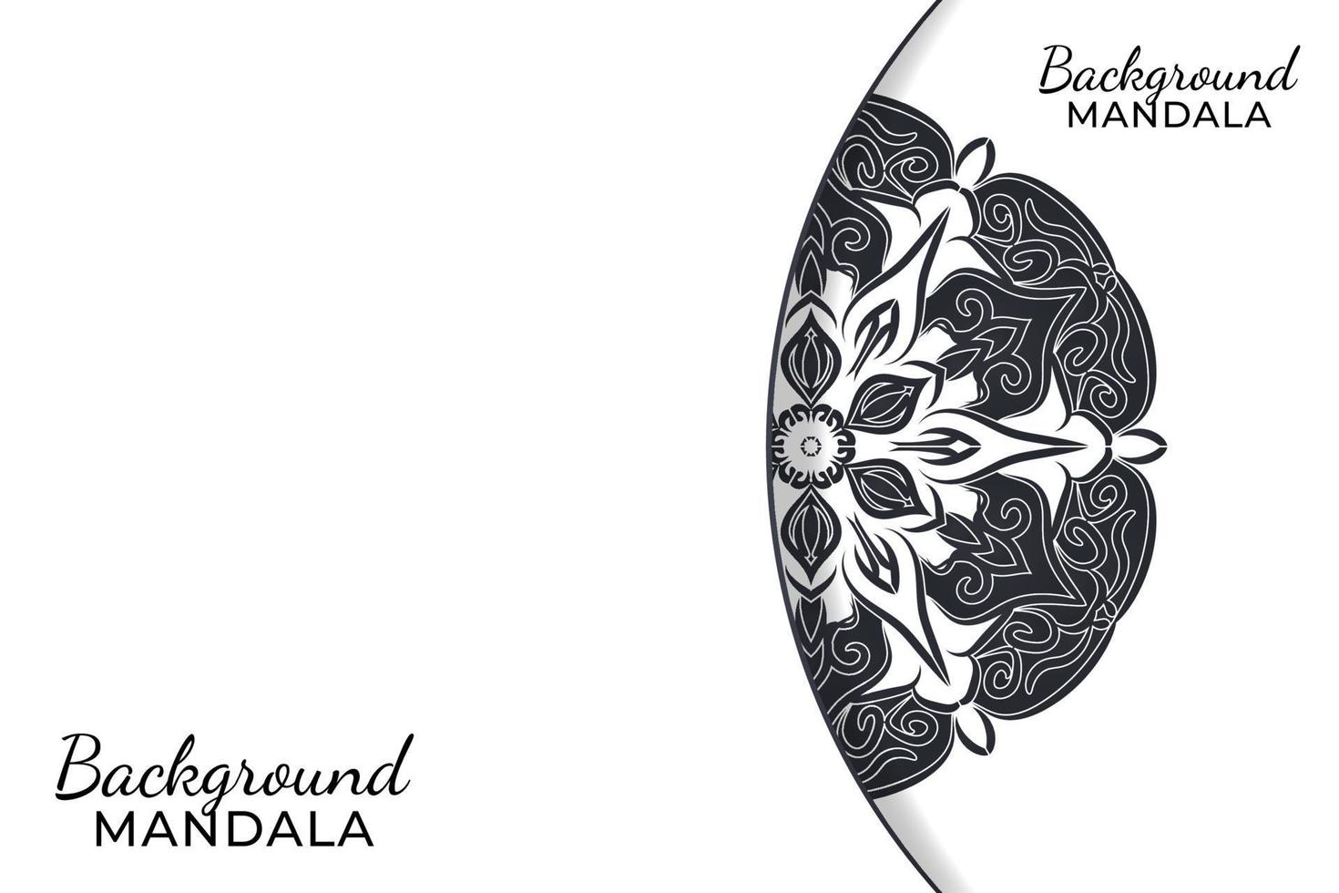 hand drawn indian ornament mandala on background style. vector