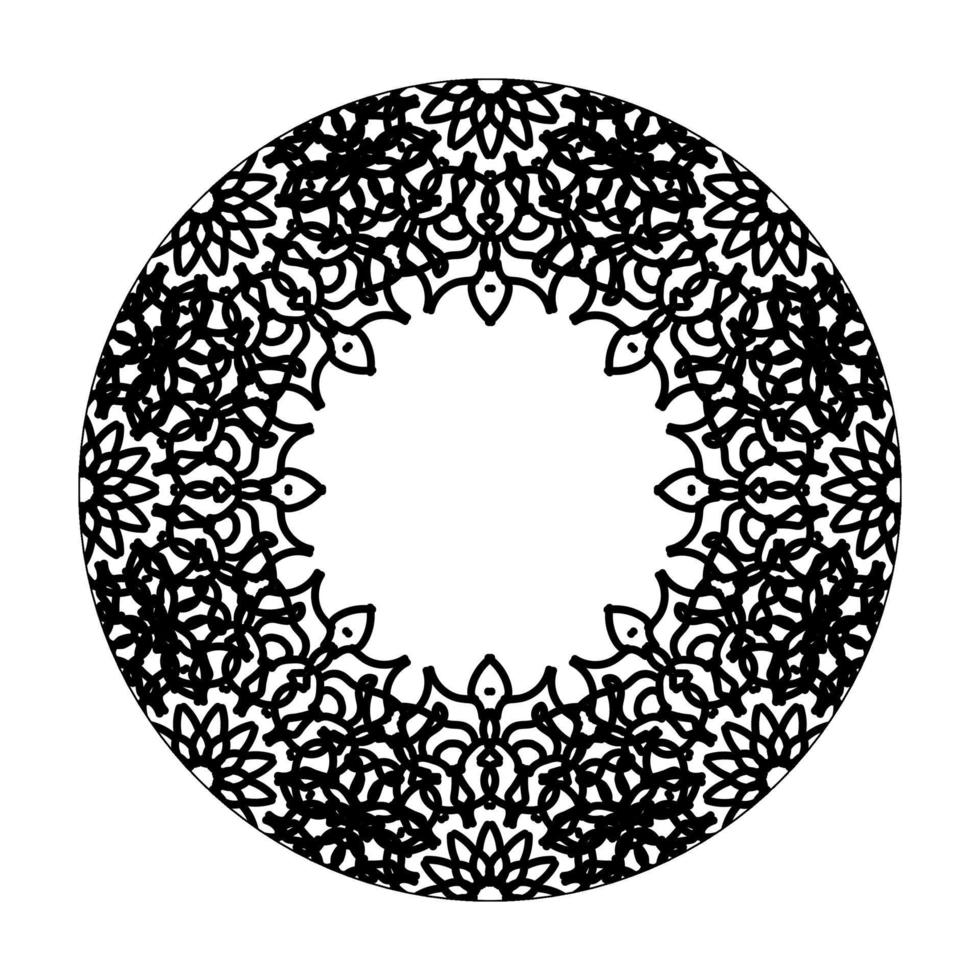 Circular pattern mandala art decoration elements. vector