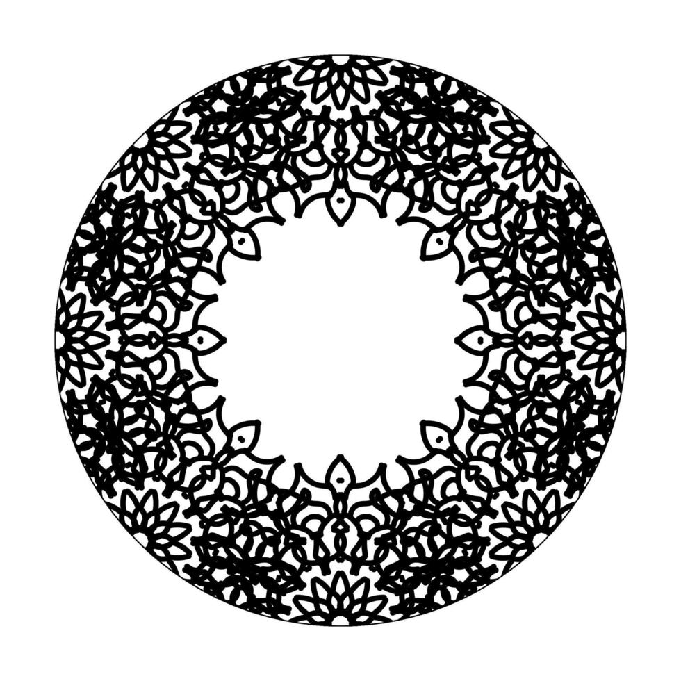 Circular pattern mandala art decoration elements. vector