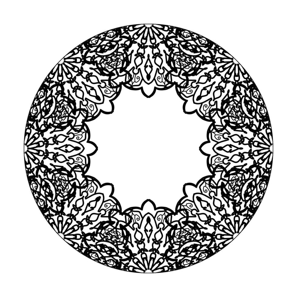 Circular pattern mandala art decoration elements. vector