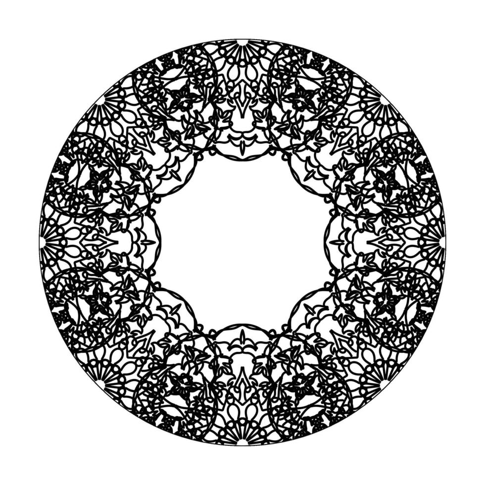 elementos de decoración de arte de mandala de patrón circular. vector