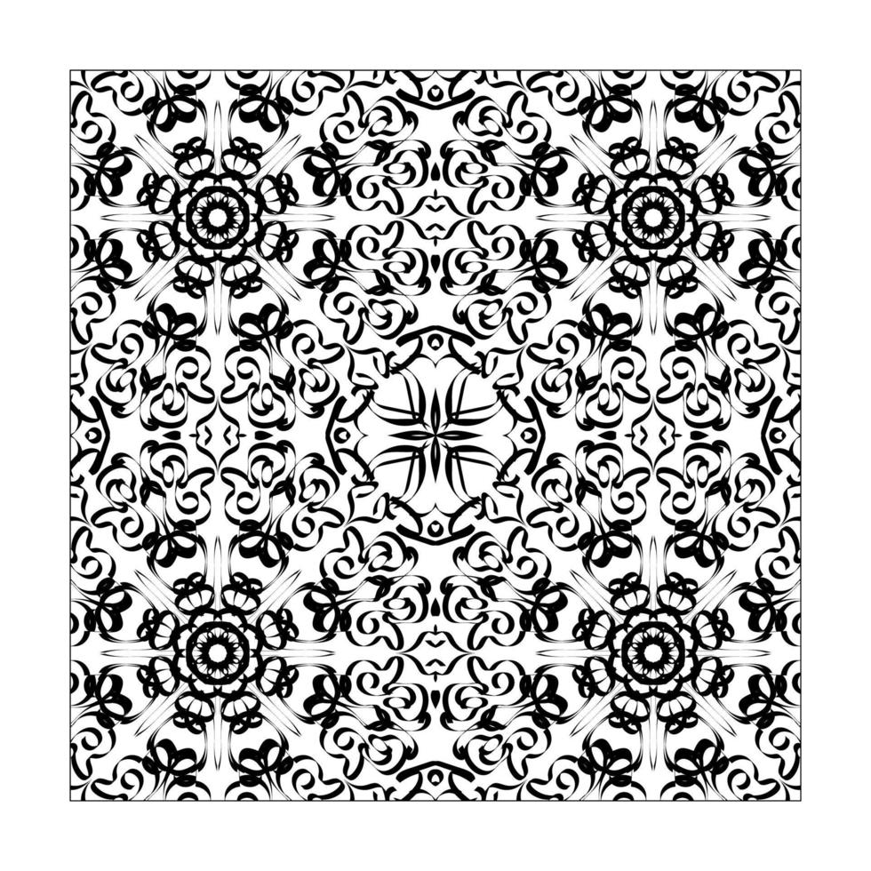 Mandala seamless pattern floral ornament vector