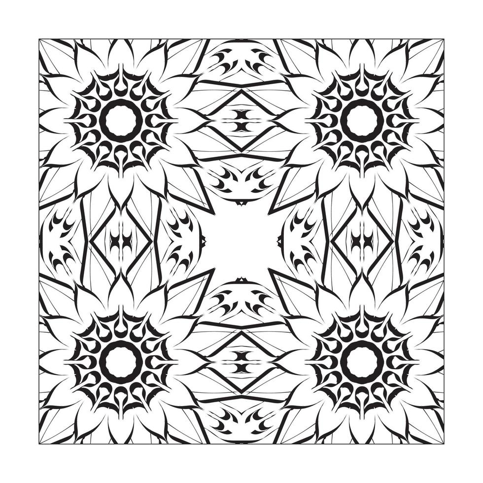 mandala de patrones sin fisuras adorno floral. vector