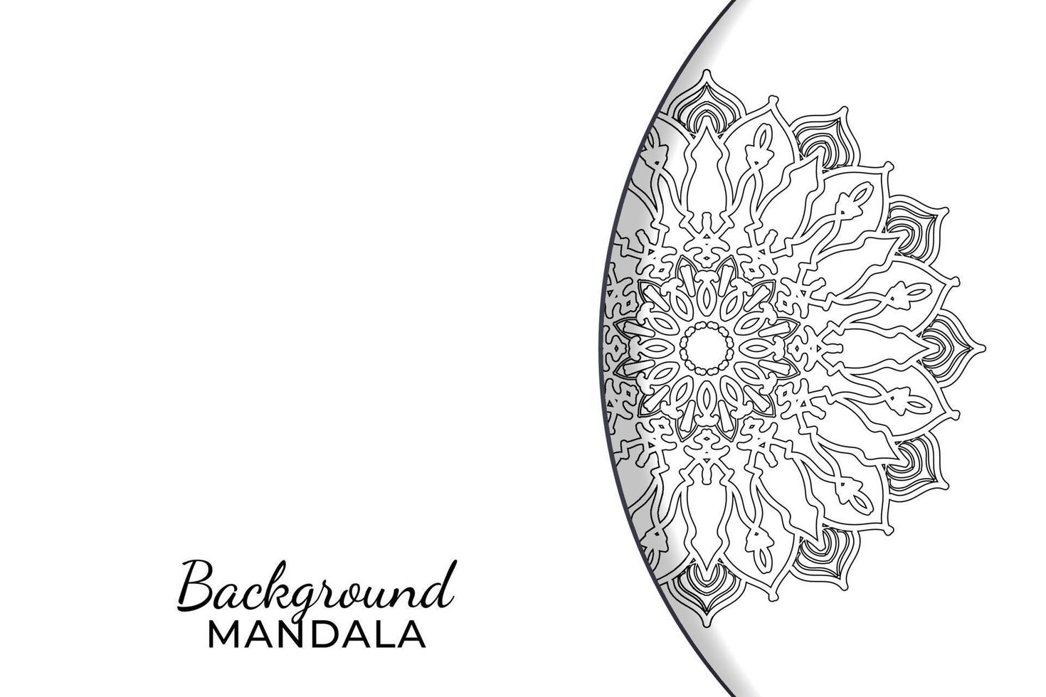 hand drawn indian ornament mandala on background style. vector
