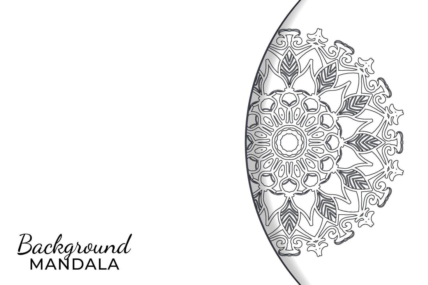 hand drawn indian ornament mandala on background style. vector