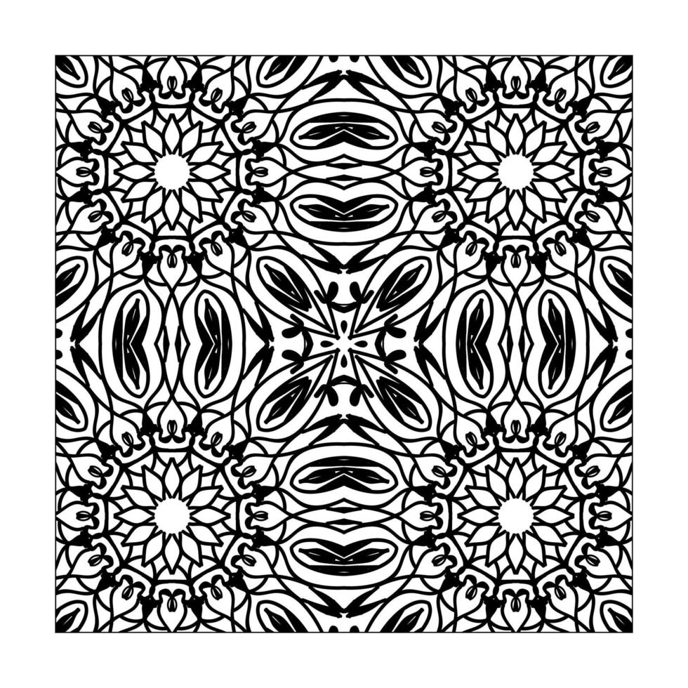 Mandala seamless pattern floral ornament vector