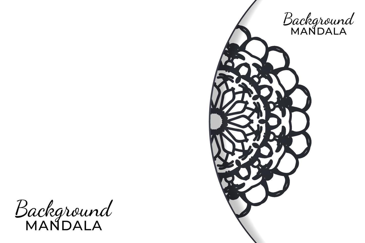 hand drawn indian ornament mandala on background style. vector