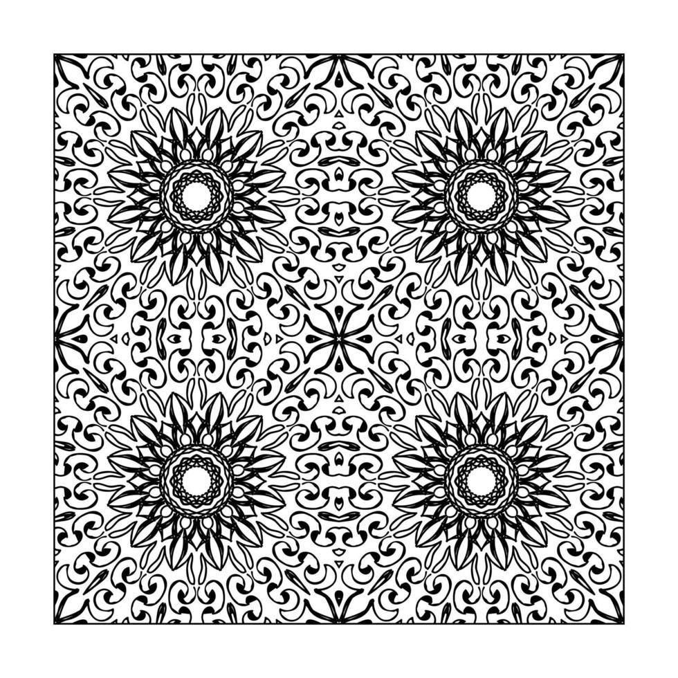 Seamless pattern floral ornament vector