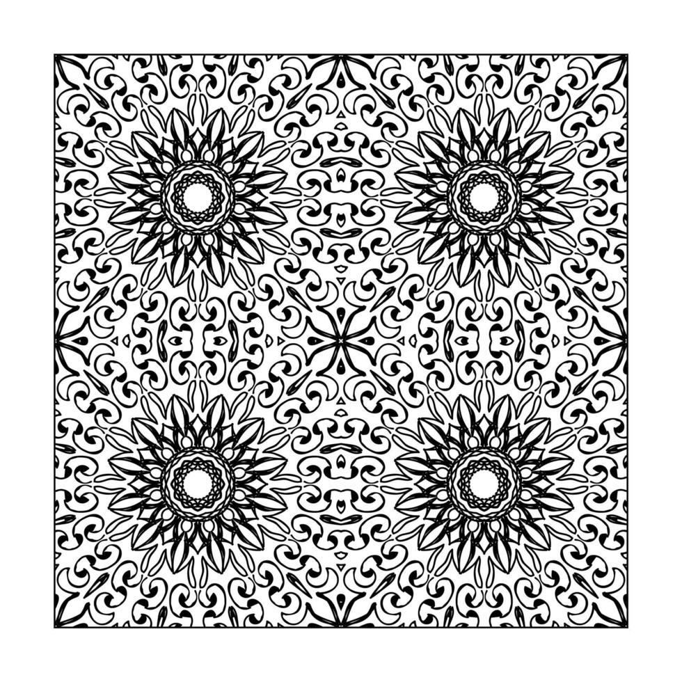 Seamless pattern floral ornament vector