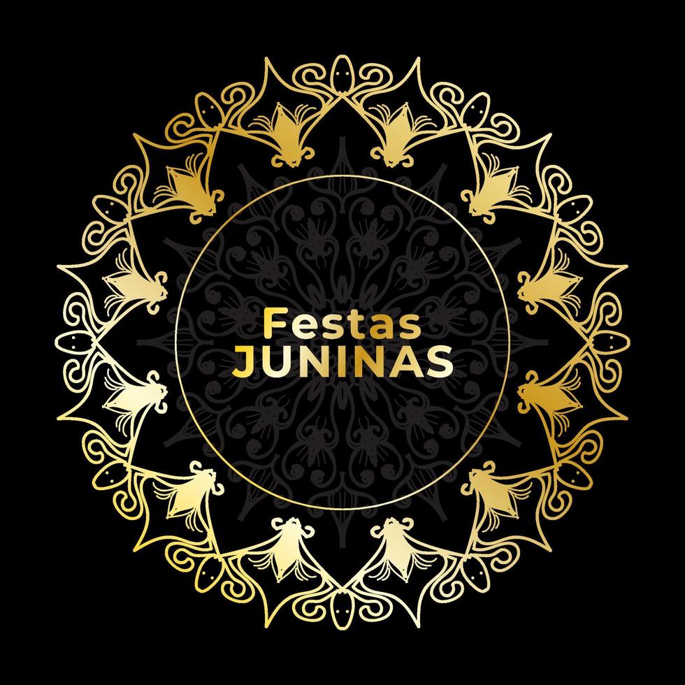 Mandala festas juninas floral ornament. vector
