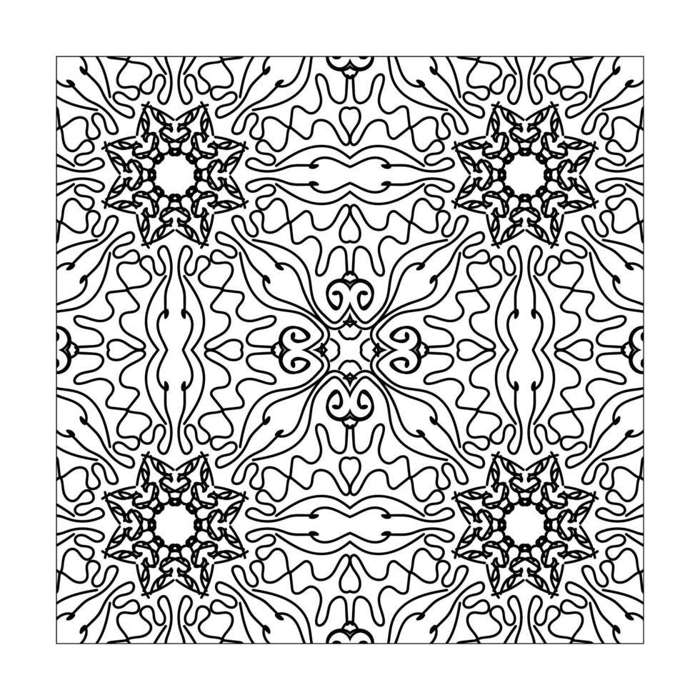 mandala de patrones sin fisuras adorno floral. vector