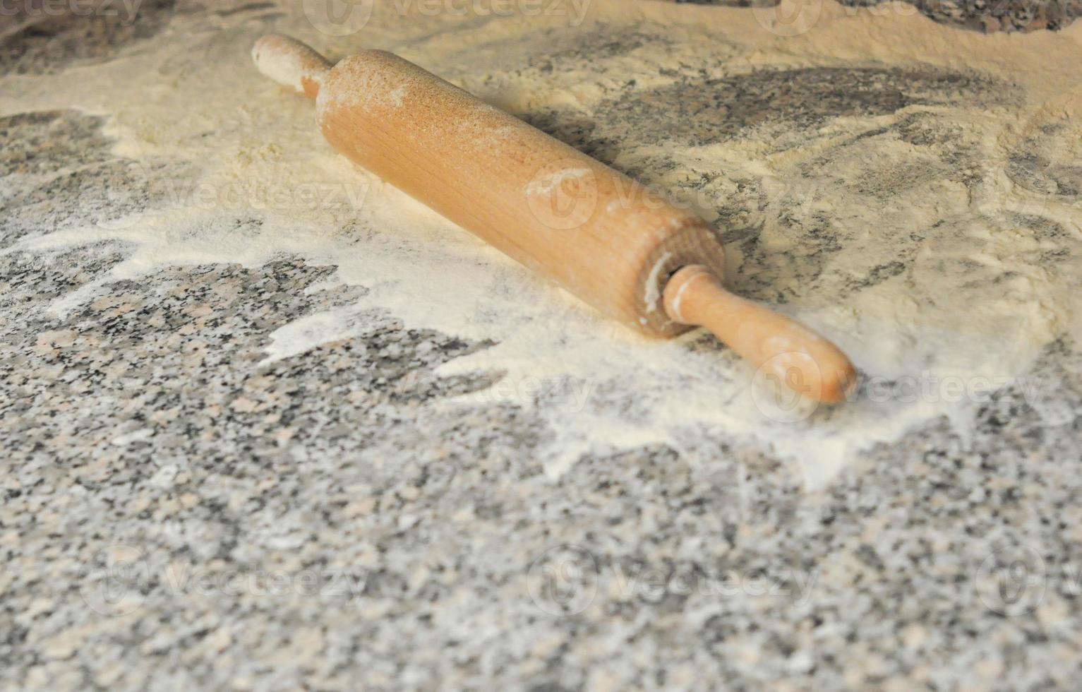 Rolling pin for pizza photo