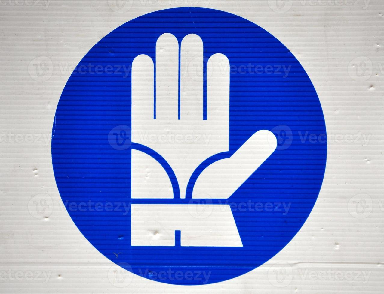 Protective wear and safety at work signs photo