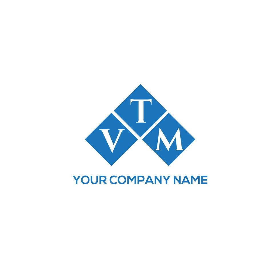 diseño de logotipo de letra vtm sobre fondo blanco. concepto de logotipo de letra de iniciales creativas vtm. diseño de letras vtm. vector